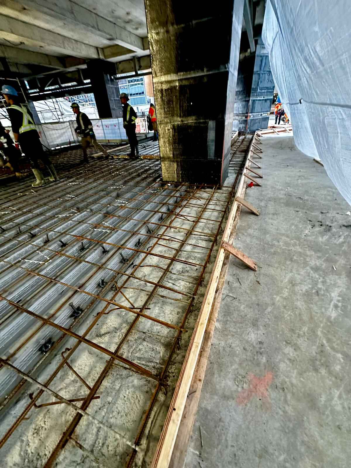 Forming Concrete Buildup